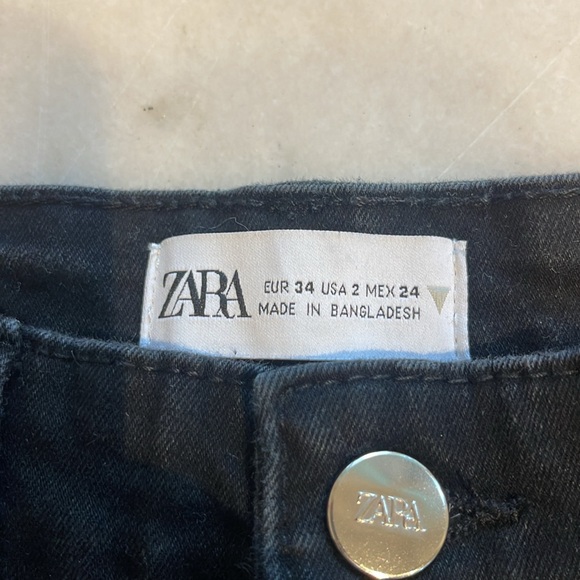 ZARA DARK BLACK SKINNY JEAN. 34/2 - Picture 3 of 5